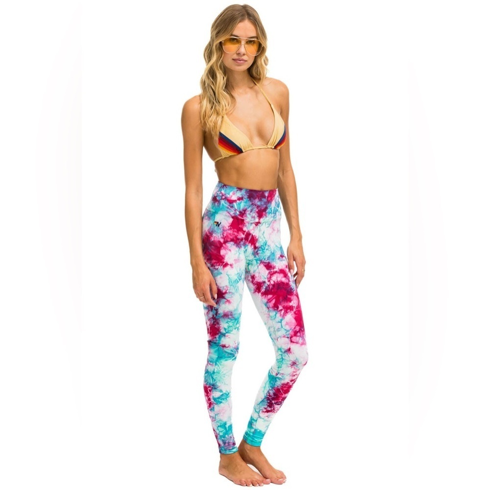 ‼️RARE‼️🎸AVIATOR NATION🎸🔥NWT🔥 HAND DYED FULL LENGTH HI-RISE LEGGING—XS